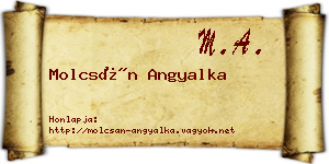 Molcsán Angyalka névjegykártya